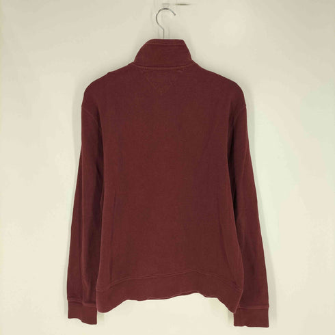 トミーヒルフィガー TOMMY HILFIGER ロゴ刺繍 ハーフジップ ハイネックスウェット メンズ import:M