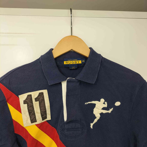 ラグビーラルフローレン Rugby Ralph Lauren ラガーマン 刺繍 鹿の子 ポロシャツ ラガーシャツ メンズ import:XS