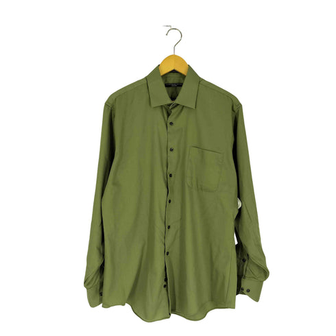 ジェフリービーン GEOFFREY BEENE FITTED AJUSTE ポリコットン レギュラーカラー L/S トロミシャツ メンズ 16 1/2 34/35