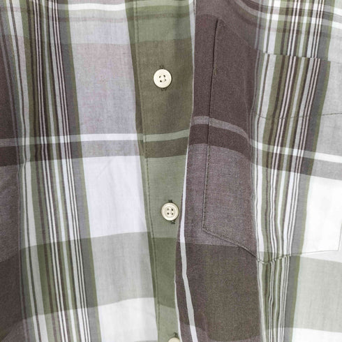 ヴァンヒューゼン VAN HEUSEN レギュラーカラー チェック S/S シャツ メンズ import:XL