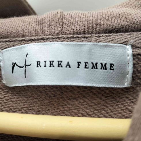 25AW RIKKA FEMME ロゴ ワッペン パーカー ジップアップ フーディー レディース FREE