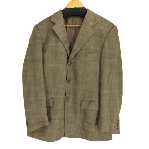 エルメネジルドゼニア Ermenegildo Zegna スイス製 カシミヤ混ウール3Bテーラードジャケット メンズ import:M