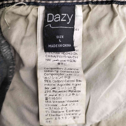 デイジー DAZY ヒゲ加工 ワイドデニムパンツ レディース JPN:L
