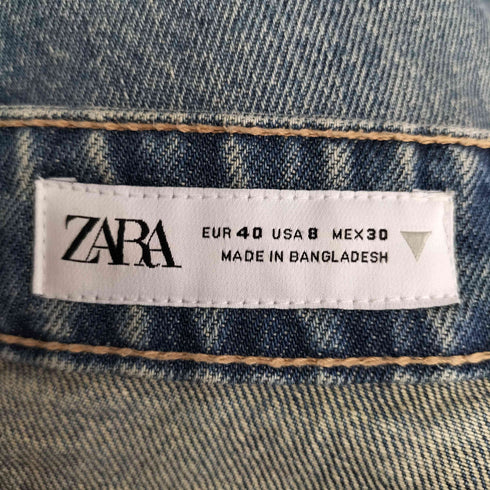 ザラ ZARA ライトブルー ストレートデニム レディース JPN:40