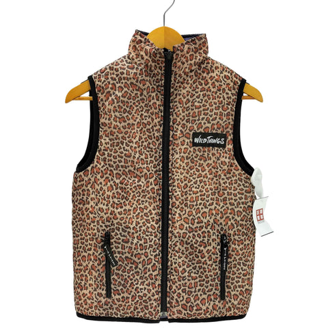 ワイルドシングス WILD THINGS PRIMALOFT プリマロフト レオパード柄 総柄 リバーシブル 中綿 ベスト レディース import:XS