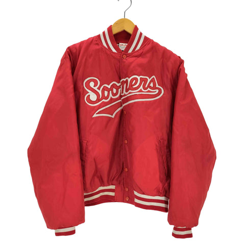 バーディー Birdie 70-80S USA製 Sooners ロゴ スタジアム ジャケット スタジャン メンズ import:L