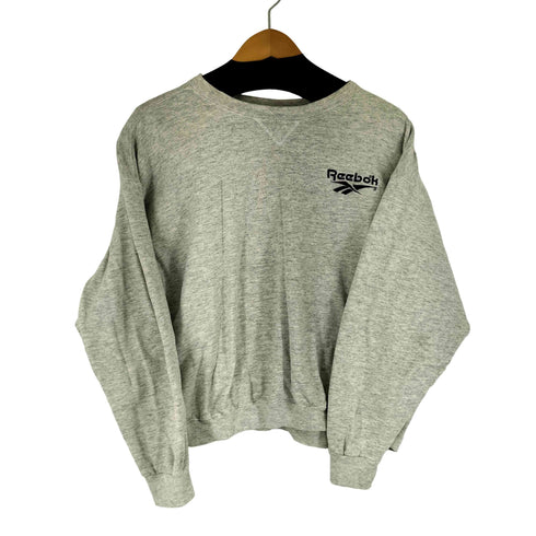 リーボック Reebok 90S ロゴ刺繍 クルーネックスウェット レディース