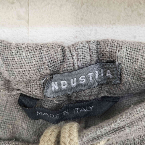 INDUSTRIA イタリア製 リネン ドローコード パンツ メンズ 50
