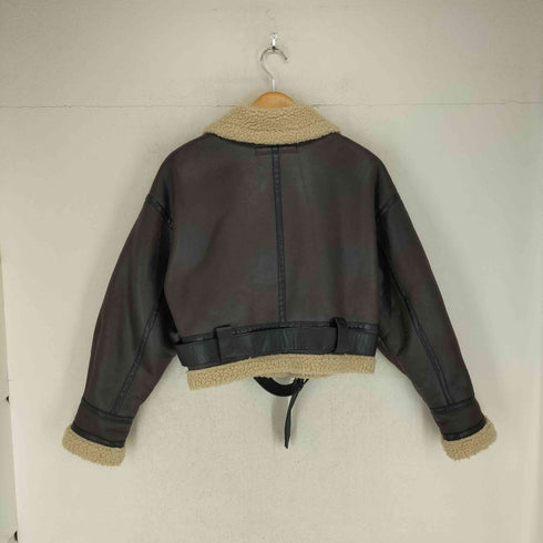 ザラ ZARA ダブルフェイス ショートジャケット レディース import:M