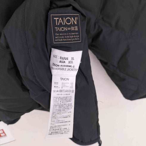 タイオン TAION ミリタリー リバーシブル クルーネック ダウンジャケット メンズ XXL