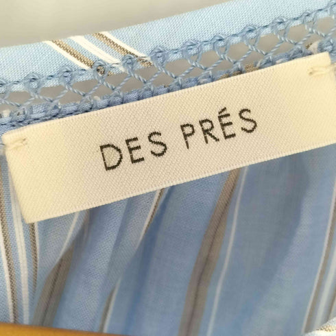 デプレ DES PRES マドラスストライプ ネックギャザーワンピース レディース JPN:36