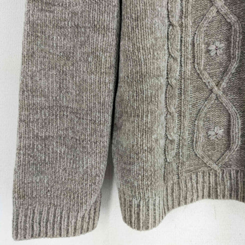 アルフレッドダナー ALFRED DUNNER アクリルケーブルニットジップアップカーディガン レディース JPN:L