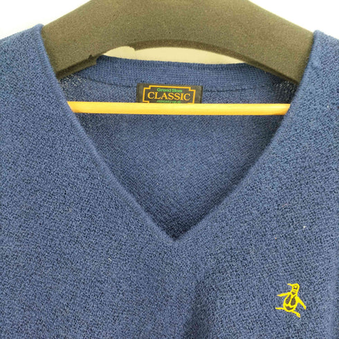 マンシングウェア GRANDSLAM MUNSINGWEAR ワンポイント刺繍ウールVネックニット メンズ JPN:M