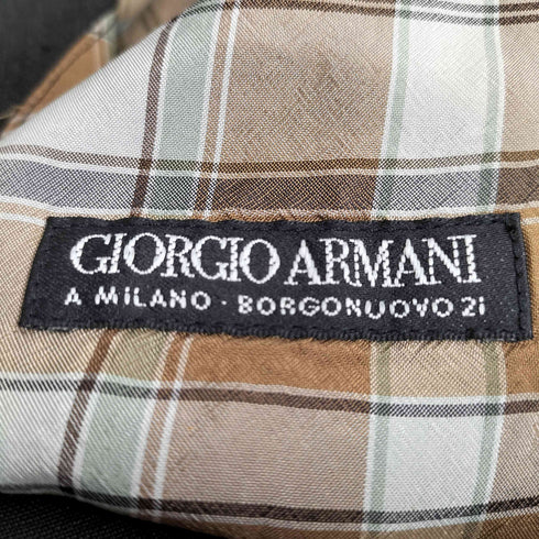 ジョルジオアルマーニ Giorgio Armani チェック柄切替リネンスーツベスト メンズ EUR:52