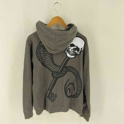 ステューシー Stussy 00S スカル ジップパーカー メンズ import:L