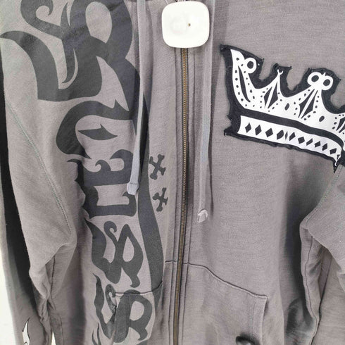 ステューシー Stussy 00S スカル ジップパーカー メンズ import:L