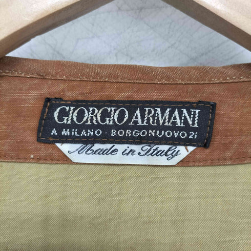 エンポリオアルマーニ EMPORIO ARMANI リネンレーヨン ワークベスト シンチバック メンズ EUR:50