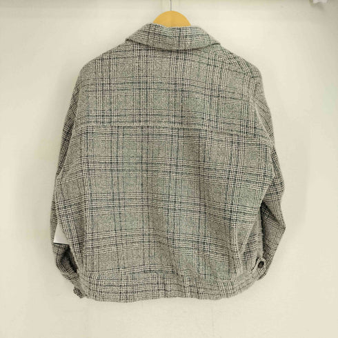 サロンアダムエロペ SALON adam et rope ツイード チェック ジップ ショートブルゾン レディース JPN:S
