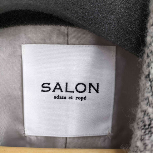 サロンアダムエロペ SALON adam et rope ツイード チェック ジップ ショートブルゾン レディース JPN:S