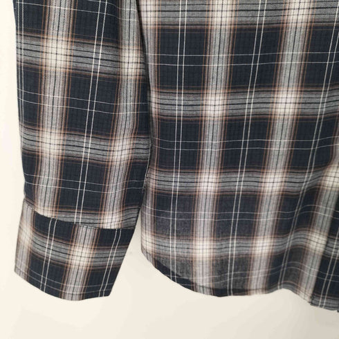 our h our レギュラーカラー エポレット チェック シャツ レディース import:S