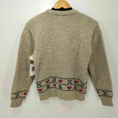 エディーバウアー Eddie Bauer 90s ロッキングホース ノルディック ウール ニット セーター レディース import:S