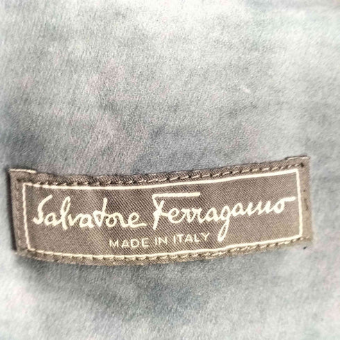 サルヴァトーレフェラガモ Salvatore Ferragamo GENUINE LEATHER リアルレザー スウェードシャツ メンズ EUR:50