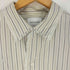 カンファーウッド CAMPHOR WOOD flower embroidery cut stripe l/s shirt / クロスステッチ花刺繍カットオフストライプシャツ メンズ import:M