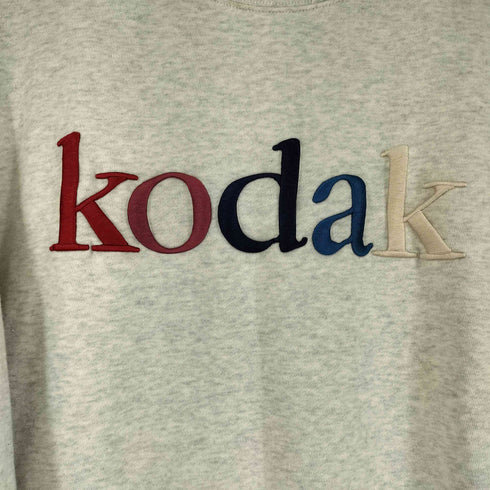KODAK ロゴ刺繍 クロップド スウェット レディース import:M