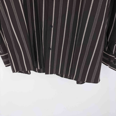 LA GATE USA 90S ベトナム製 ストライプ ポリコットン オーバーサイズ L/S シャツ メンズ import:XL