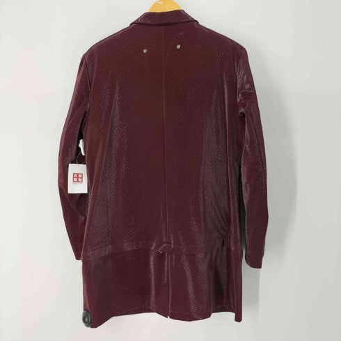 RASTYNAILL シングルボタン フェイクレザー ギミック コート メンズ import:S