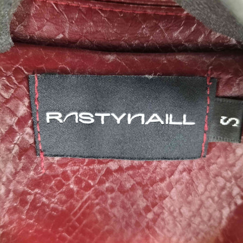 RASTYNAILL シングルボタン フェイクレザー ギミック コート メンズ import:S