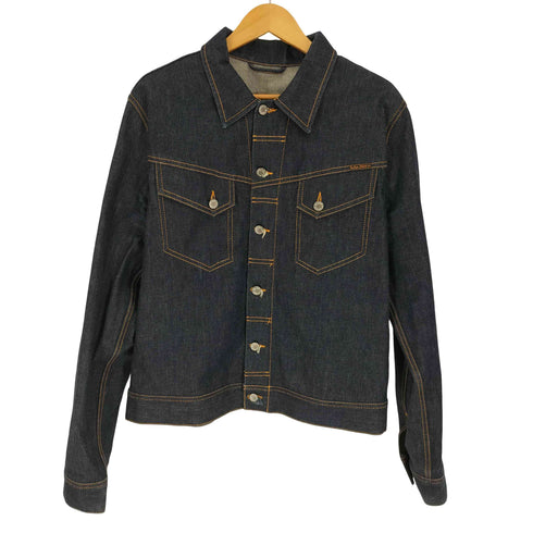 ヌーディージーンズ Nudie Jeans イタリア製 Conny 濃紺 リジット デニム トラッカー ジャケット Gジャン メンズ import:XL