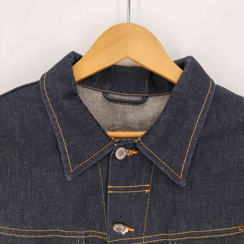 ヌーディージーンズ Nudie Jeans イタリア製 Conny 濃紺 リジット デニム トラッカー ジャケット Gジャン メンズ import:XL