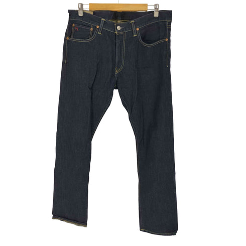 ポロラルフローレン POLO RALPH LAUREN メキシコ製 インディゴ 濃紺 スリムストレート デニム パンツ メンズ W34 L32