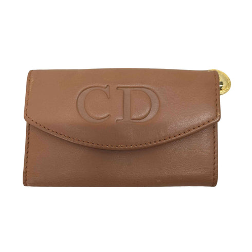 クリスチャンディオール Christian Dior ロゴ型押し レザー6連キーケース レディース