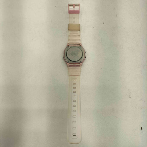 カシオ CASIO F-91W チープ クリアピンク スケルトン デジタル腕時計 レディース