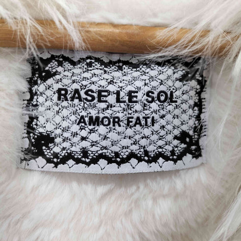RASE LE SOL フリースライニング フード付 ショートファーコラー ジャケット レディース import:L