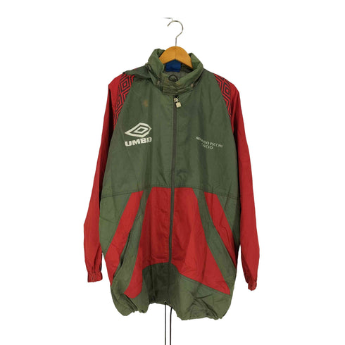 アンブロ UMBRO 90S フード収納 バックロゴ ドローコード ジップアップジャケット メンズ import:L