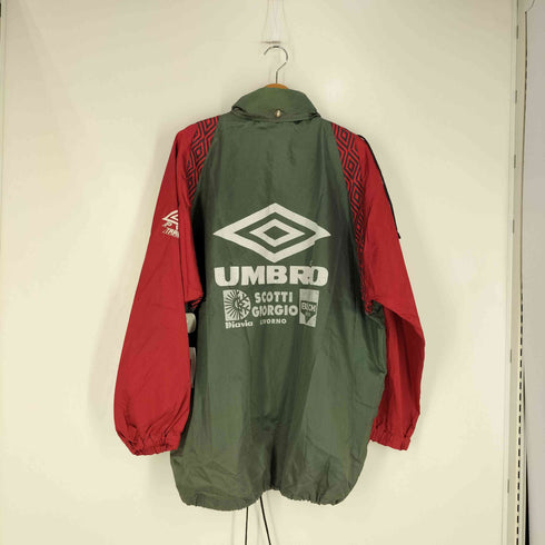 アンブロ UMBRO 90S フード収納 バックロゴ ドローコード ジップアップジャケット メンズ import:L