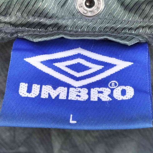 アンブロ UMBRO 90S フード収納 バックロゴ ドローコード ジップアップジャケット メンズ import:L