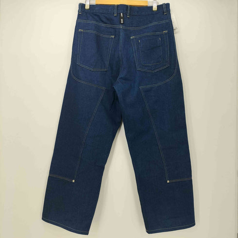 OUEST PARIS ダブルニー ワイド バギー デニムパンツ メンズ 32
