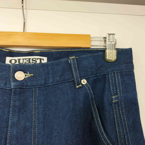 OUEST PARIS ダブルニー ワイド バギー デニムパンツ メンズ 32