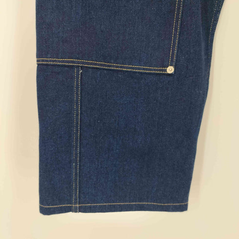 OUEST PARIS ダブルニー ワイド バギー デニムパンツ メンズ 32