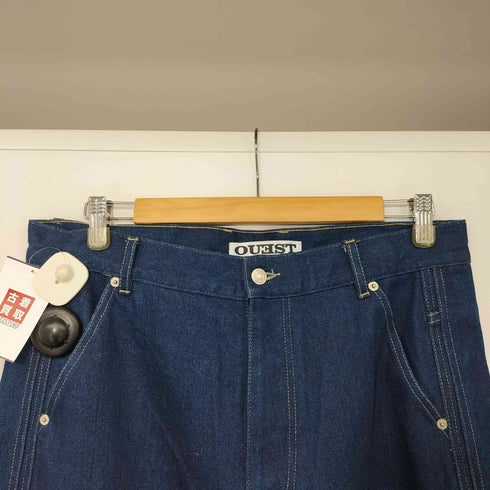 OUEST PARIS ダブルニー ワイド バギー デニムパンツ メンズ 32