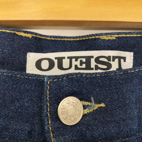 OUEST PARIS ダブルニー ワイド バギー デニムパンツ メンズ 32