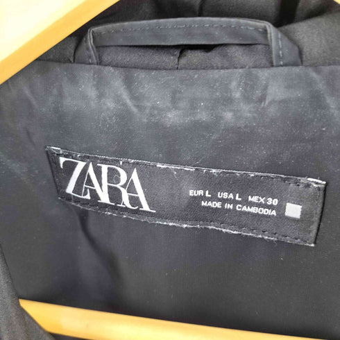 ザラ ZARA ゴム引きフード付きジャケット レディース L