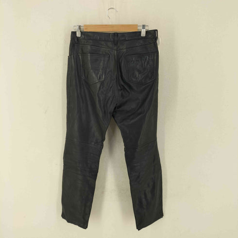ポールスミス Paul Smith 90-00S YZIP ジッパーフライ Cow leathr レザーパンツ メンズ 31