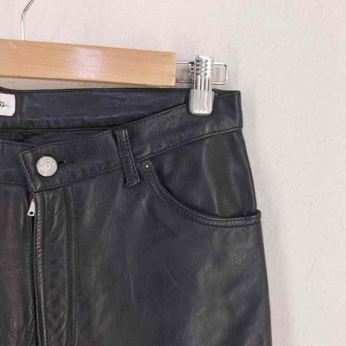 ポールスミス Paul Smith 90-00S YZIP ジッパーフライ Cow leathr レザーパンツ メンズ 31