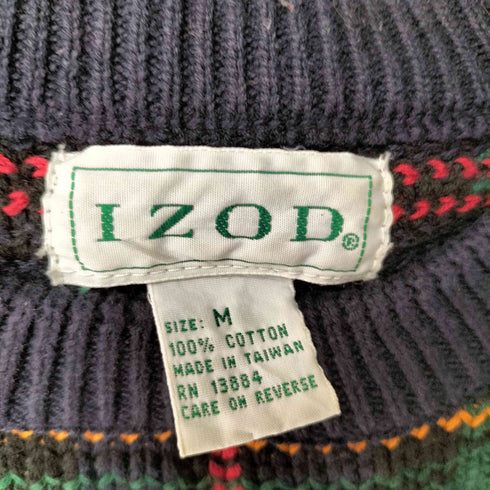 アイゾッド IZOD チェック コットンニット メンズ JPN:M