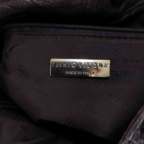 plinio visona レザー ペーパー ショルダーバッグ レディース